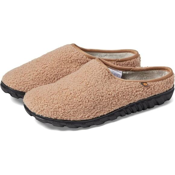 Bogs Snowday II Slipper Teddy Women's 9 Brown Comfort Casual Slip-On Mule ZPO99 - Picture 1 of 9